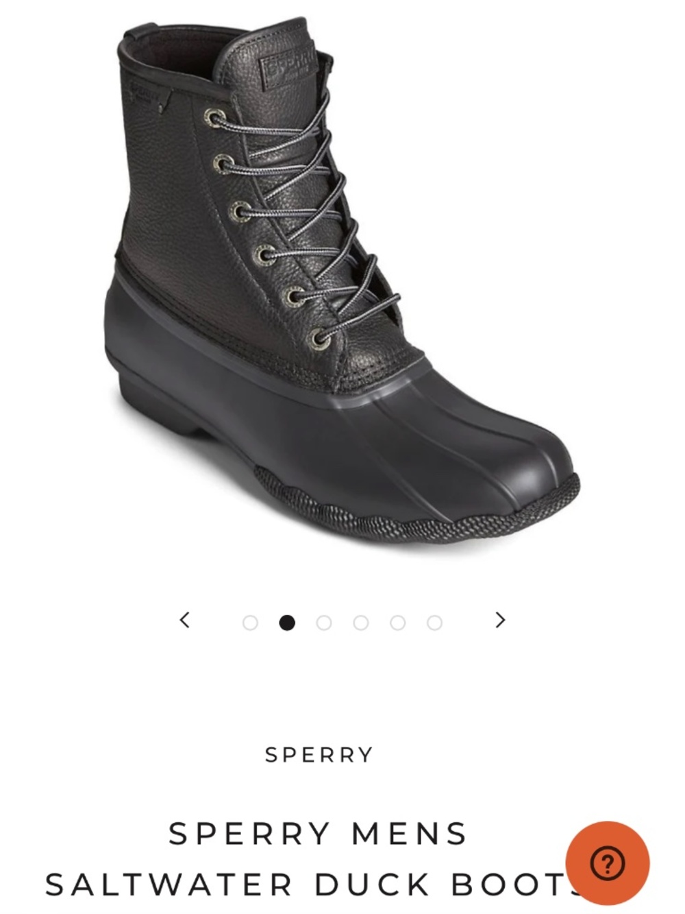 Sperry men’s salt water duck boots